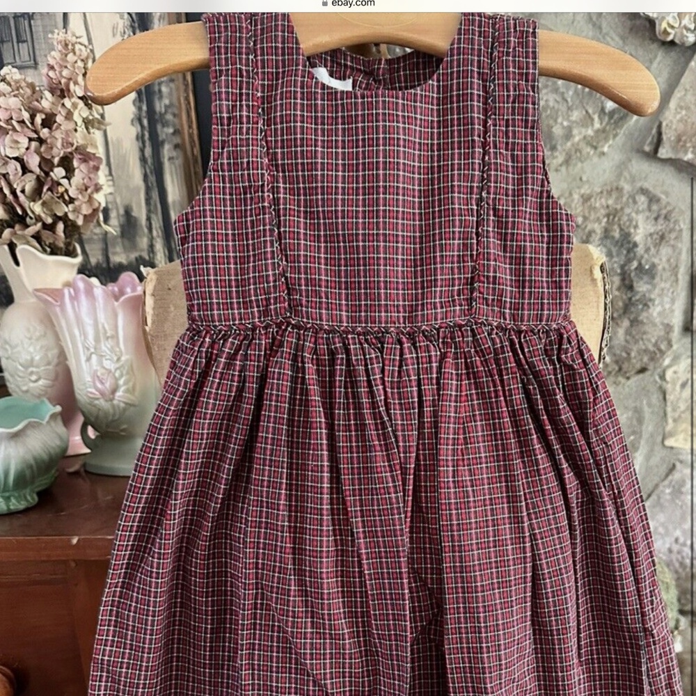 Strasburg Holiday Smocked Dress Heritage Collection Plaid Girls sz 6